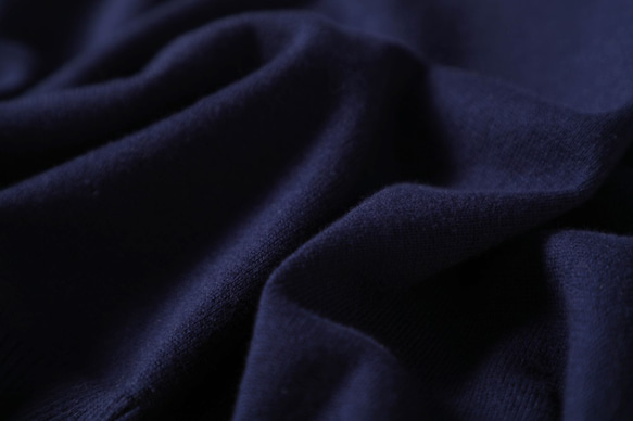 毎日身に着けたい　コットン100％下着ニット　モックネック　セーター　11カラー展開！紺色211001-10 6枚目の画像