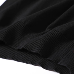 您每天都想穿的 100% 純棉內衣針織小高領毛衣，有 11 種顏色可供選擇！黑色211001-11 第4張的照片