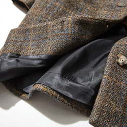 大人が着たいお洒落なウールコート　イタリア製ウール100％チェック柄生地　ロングコート191205-7 5枚目の画像