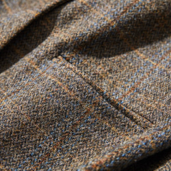 大人が着たいお洒落なウールコート　イタリア製ウール100％チェック柄生地　ロングコート191205-7 6枚目の画像