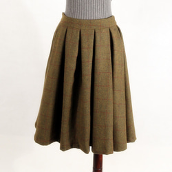 チェック柄　ウール生地　冬の厚て人気スカート 1枚目の画像