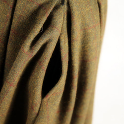 チェック柄　ウール生地　冬の厚て人気スカート 4枚目の画像