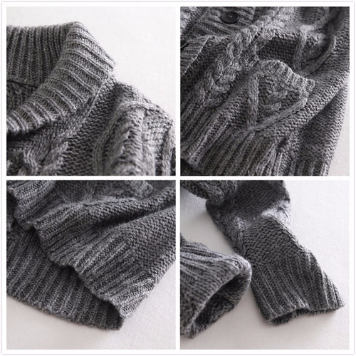 再販3）お得品 レディース 無地 ケーブル 糸編み アウター ニット