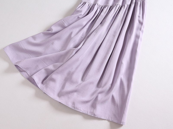 f52621　合わせるだけで気分の上がるカラー 切り替えロングスカート 4枚目の画像