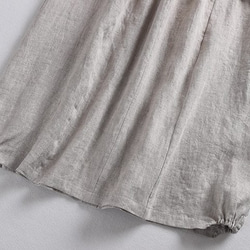 f8031507 天然麻の色　麻100％　　ポケット付き　スカート　ロングスカート 4枚目の画像