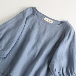 f8080906　夏から秋まで活躍可能　シンプルな7分袖ブラウス　トップス 2枚目の画像