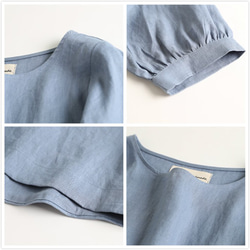 f8080906　夏から秋まで活躍可能　シンプルな7分袖ブラウス　トップス 4枚目の画像