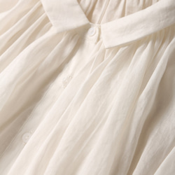 大人のお洒落　風合いリネンブラウス レディース トップス シャツ 半袖 リネン190712-5 2枚目の画像