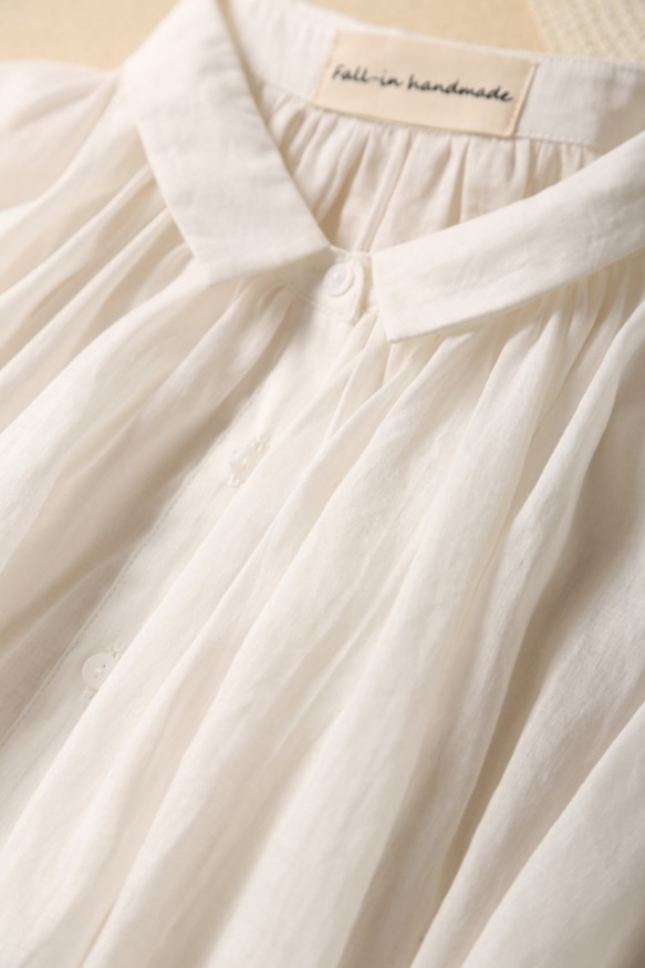 大人のお洒落　風合いリネンブラウス レディース トップス シャツ 半袖 リネン190712-5 2枚目の画像