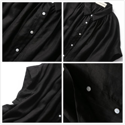 穿上涼爽的亞麻套裝度過夏天！超值兩件組黑色 190712-3 190713-3 第3張的照片