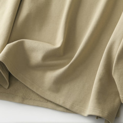 棉質開衩束腰外衣濕上衣長袖米色 191002-1 第3張的照片