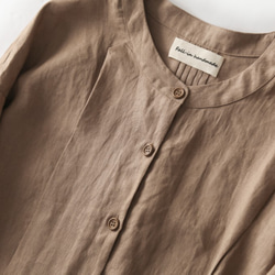 着こなしに差をつける　麻のロングシャツ　ワンピース　薄手ロングアウター191011-1 2枚目の画像