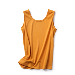 何枚持ってても役立つシンプルなタンクトップ　インナー　キャミソール　ホワイト200905-1 ウコン色200905-2 2枚目の画像