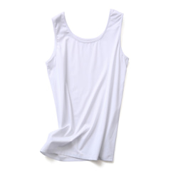 何枚持ってても役立つシンプルなタンクトップ　インナー　キャミソール　ホワイト200905-1 ウコン色200905-2 5枚目の画像