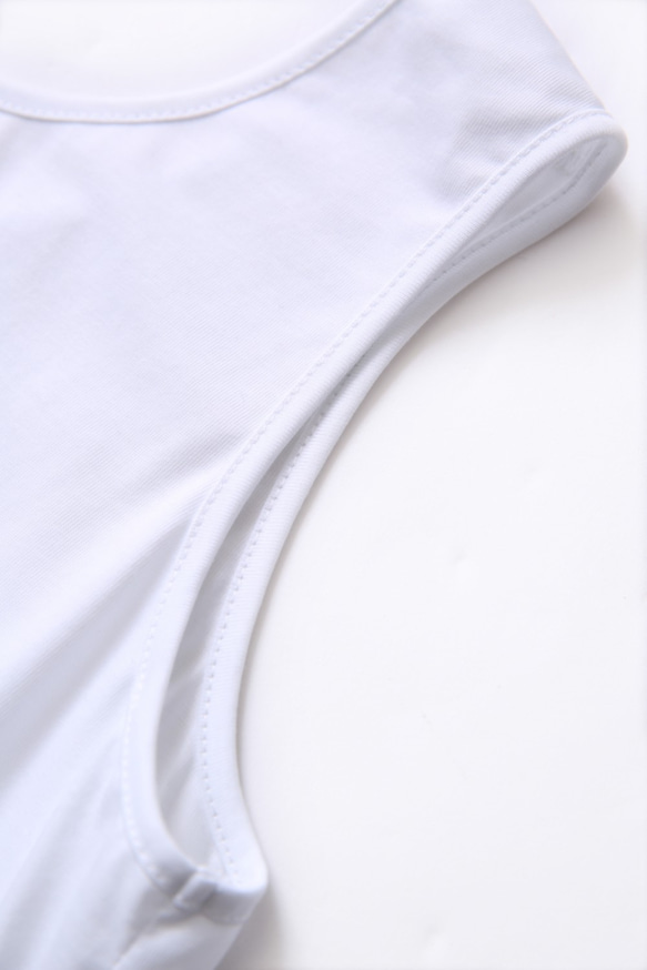 何枚持ってても役立つシンプルなタンクトップ　インナー　キャミソール　ホワイト200905-1 ウコン色200905-2 6枚目の画像