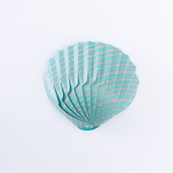 紙の貝殻椀　櫛引（青） 1枚目の画像