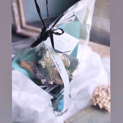 選べるペーパーカラーdry bouquet　 milk tea × lavender 7枚目の画像