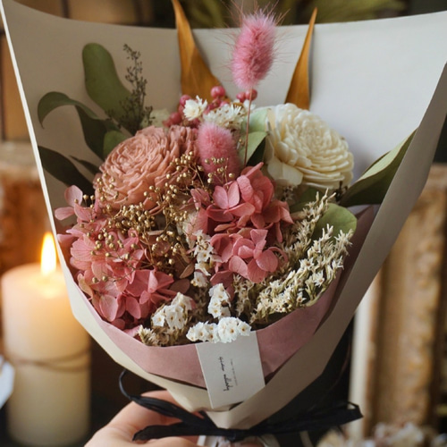 mini bouquet Mauve pink ドライフラワー nico 通販 12487960