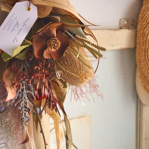 ワイルドフラワー個性派スワッグ ドライフラワー nico 通販 12488474