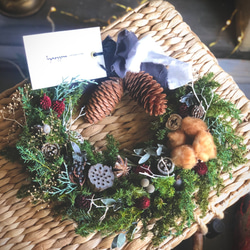 Creema限定　毎年飾れるForest Wreath / Br 1枚目の画像