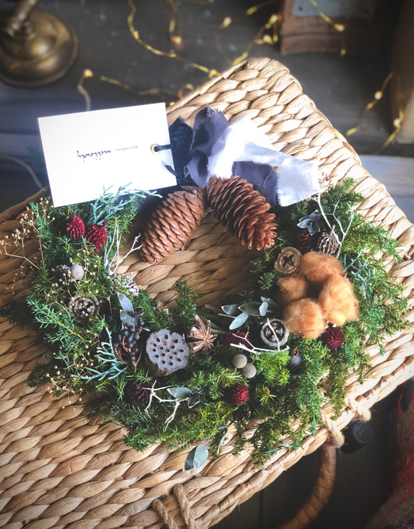 Creema限定　毎年飾れるForest Wreath / Br 1枚目の画像