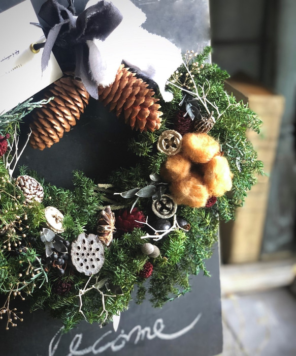 Creema限定　毎年飾れるForest Wreath / Br 6枚目の画像