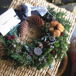 Creema限定　毎年飾れるForest Wreath / Br 7枚目の画像
