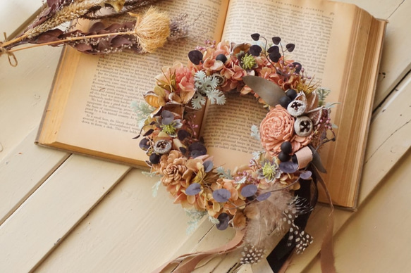 natural antique ｗreath 5枚目の画像