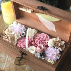 ２way Wood Box flower　Pink　ギフトラッピング付き 3枚目の画像