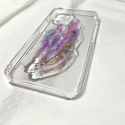 ニュアンスケースピンクオーロラフェアリーiPhone12mini 6枚目の画像