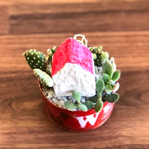 ♡はる様♡ご確認用☆ リメ缶３個セット☆植物柄 ꕤ•ᴗ• そのまま飾れる 縁起の良い仲間達と一緒にお正月パーティーリメ缶に