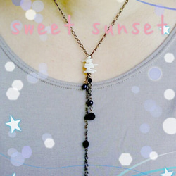 ☆シックなblack long necklace☆ 2枚目の画像