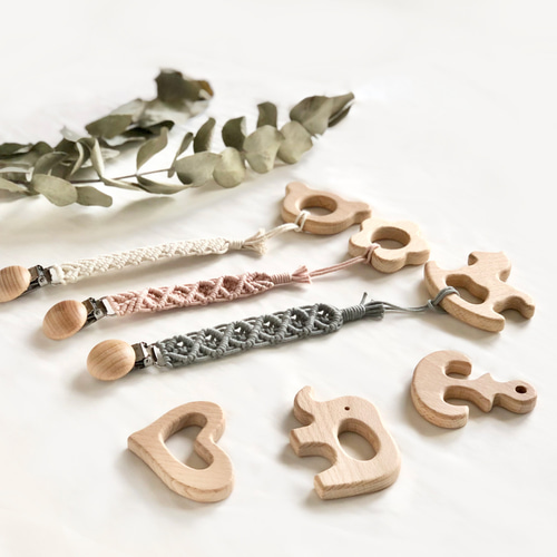 歯固めリング おもちゃホルダー セット◇ おしゃぶりクリップ 歯固め