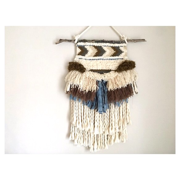 Denim weaving tapestry【size L】▽ウィービングタペストリー