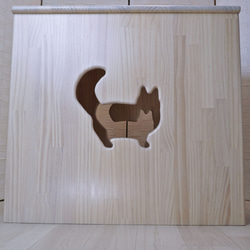 ノルウェージャンシルエット　3面閉じ　猫トイレカバー 4枚目の画像