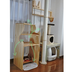 コーラルテラスキャットタワー　猫トイレカバー 1枚目の画像