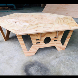 ヘキサテーブル　アウトドアテーブル 1枚目の画像