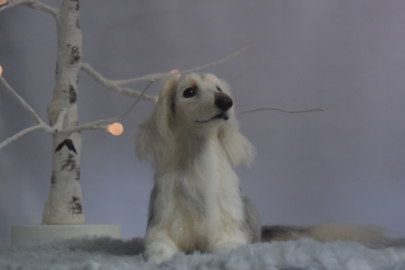 羊毛フェルト犬オーダーメイドLサイズ25cm 