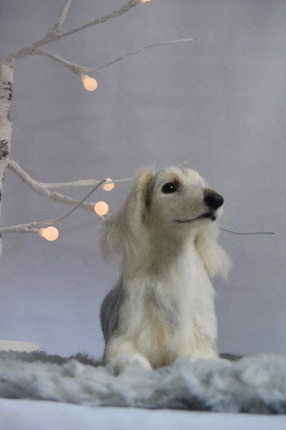 羊毛フェルト犬オーダーメイドLサイズ25cm 