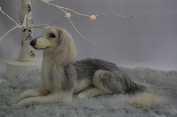 羊毛フェルト犬オーダーメイドLサイズ25cm 