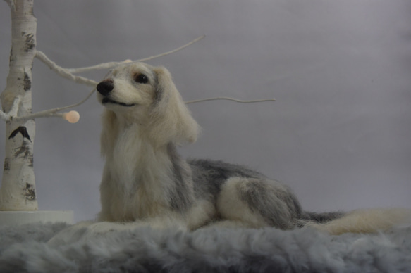 羊毛フェルト犬オーダーメイドLサイズ25cm 