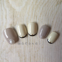 モノトーン nail 1枚目の画像