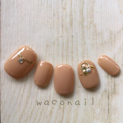 サンドベージュ 大人nail 1枚目の画像