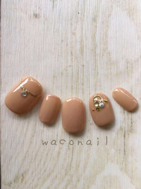 サンドベージュ 大人nail 1枚目の画像