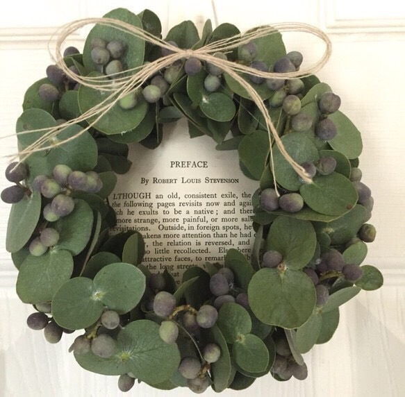 ユーカリグリーンリース　銀世界　35cm ユーカリ 銀世界のリース ＊ リース *orlaya * 通販 1518496｜Creema