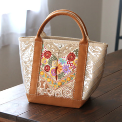 Embroidery decoration totebag Msize PVC仕様 2枚目の画像