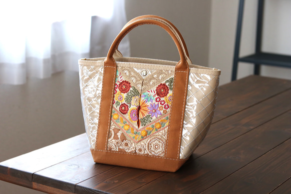 Embroidery decoration totebag Msize PVC仕様 2枚目の画像