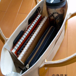 倉敷帆布×バンダナ柄×横長トートバッグ （ブルー） 5枚目の画像