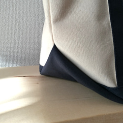倉敷帆布×ネイティブ柄ポケット　トートバッグ　Msize　(ネイビー) 3枚目の画像