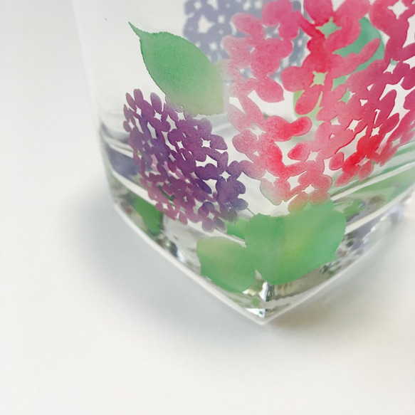 【送料無料】紫陽花　ロックグラス　※受注生産商品 8枚目の画像